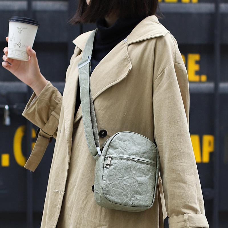 New Kraft Paper Shoulder Bag for Women Female Waterproof Casual Zipper Mini Messenger Crossbody Bags Girls Simple Purses Handbag, Black
New Kraft Paper Shoulder Bag for Women Female Waterproof Casual Zipper Mini Messenger Crossbody Bags Girls Simple Purses Handbag, Black