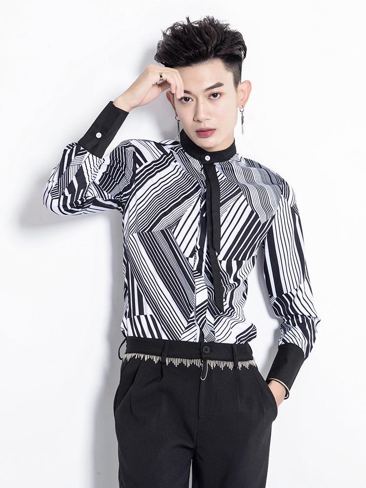 2021 New Web Celebrity Scheme Black White Striped Design Long Sleeve Shirt Designer Tie. M-3xl Thousand Dollars! 99JJ, 11
2021 New Web Celebrity Scheme Black White Striped Design Long Sleeve Shirt Designer Tie. M-3xl Thousand Dollars! 99JJ, 11