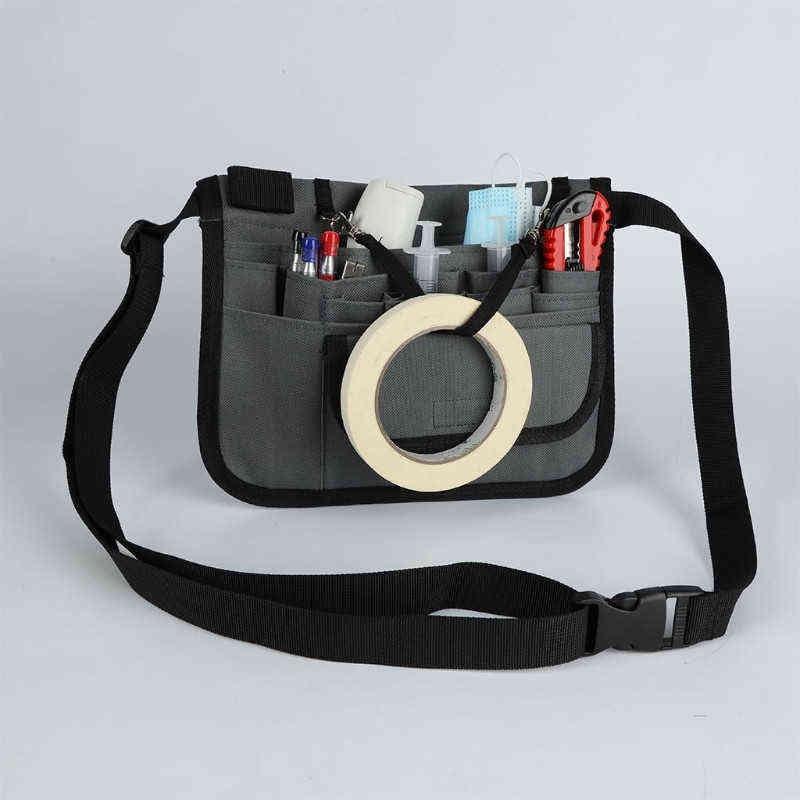 Nurse Organizer Belt Fanny Pack 13-Pocket Waist Bag for Scissors Care Kit Tool Storage Bum Bag Unisex Nurse Apron Hip Purse 220112