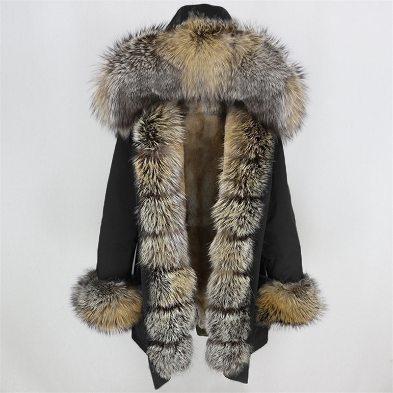OFTBUY Waterproof Long Parka Winter Jacket Women Real Fur Coat Natural Fox Fur Collar Hood Thick Warm Streetwear Detachable New 201103, Black natural
OFTBUY Waterproof Long Parka Winter Jacket Women Real Fur Coat Natural Fox Fur Collar Hood Thick Warm Streetwear Detachable New 201103, Black natural