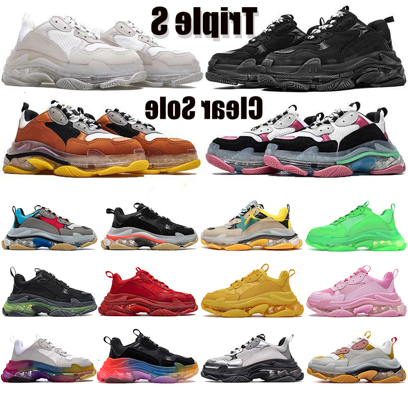 Paris Crystal Bottom 17FW Triple S Clear Sole Dad sports Shoes Platform Triple S Sneakers Men Women Vintage Kanye Old Grandpa Trainers, 26 fluo
Paris Crystal Bottom 17FW Triple S Clear Sole Dad sports Shoes Platform Triple S Sneakers Men Women Vintage Kanye Old Grandpa Trainers, 26 fluo