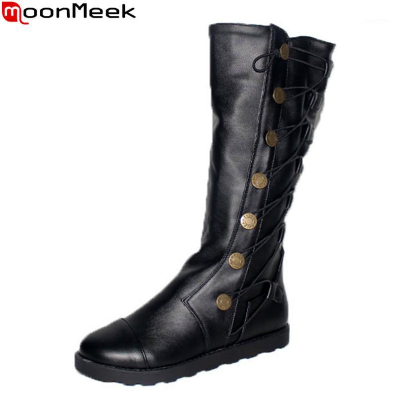 MoonMeek Big size 34-43 new arrive fashion knee high boots flat heel round toe pu keather leisure shoes comfortable women boots1, Black
MoonMeek Big size 34-43 new arrive fashion knee high boots flat heel round toe pu keather leisure shoes comfortable women boots1, Black