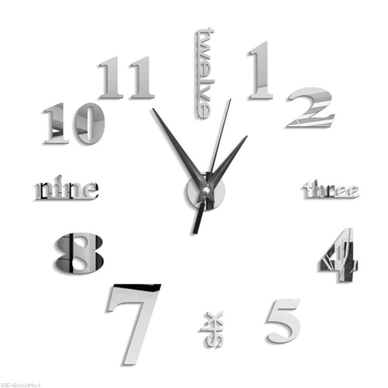 HOT SALE 3D Large Wall Clock Mirror Sticker Big Watch Sticker Home Decor Unique Gift DIY
HOT SALE 3D Large Wall Clock Mirror Sticker Big Watch Sticker Home Decor Unique Gift DIY