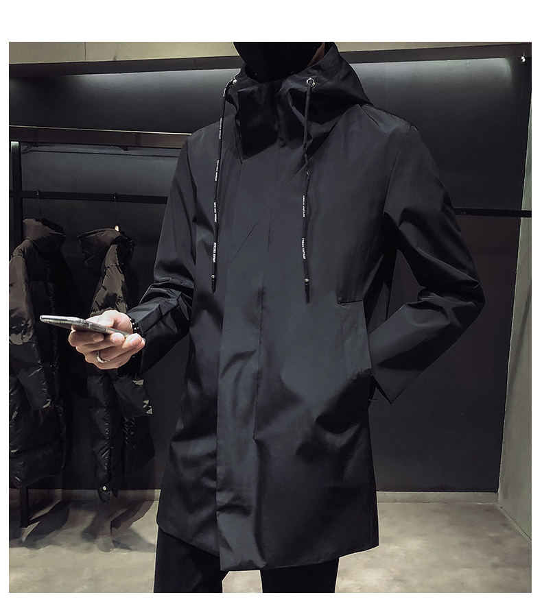 New Men's Black Trench Coat Hooded Windbreaker Coats M-4XL Casual Male Clothing Windproof Outwear
New Men's Black Trench Coat Hooded Windbreaker Coats M-4XL Casual Male Clothing Windproof Outwear