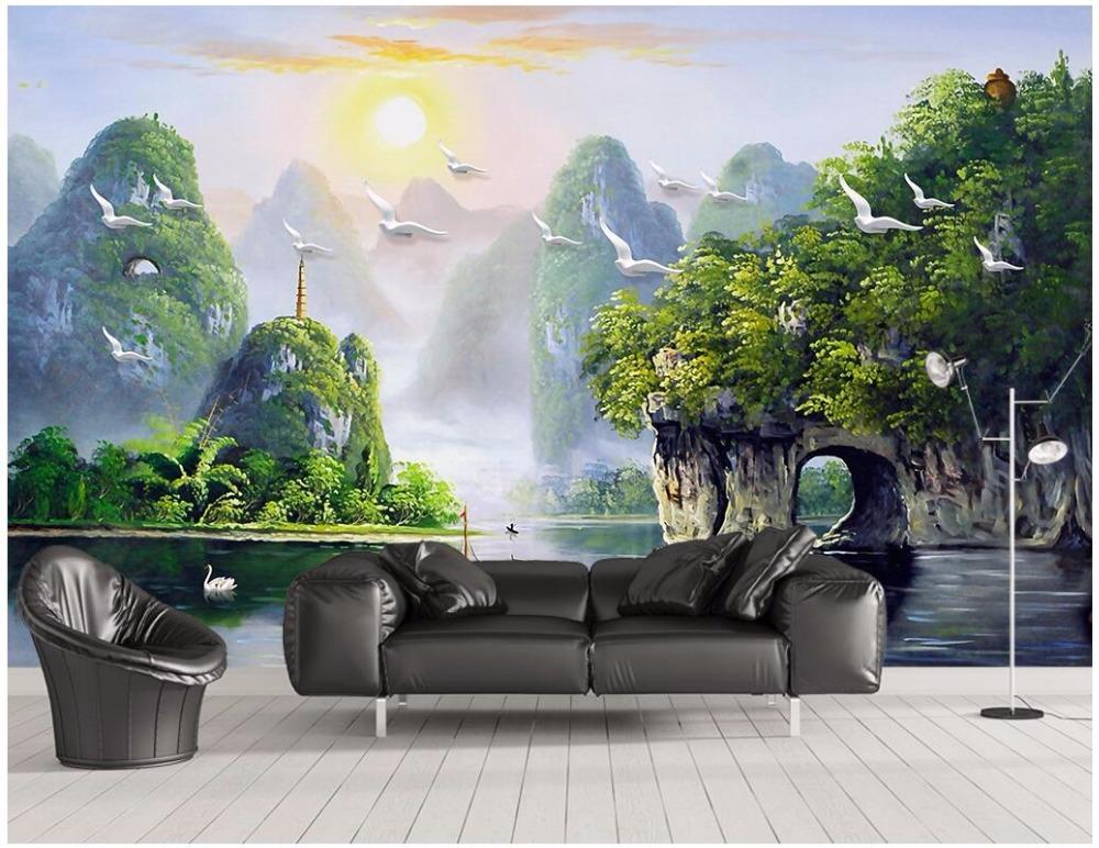 3d wallpaper custom photo Hand-painted guilin landscape decoration painting room wallpaper for walls 3d wall murals, As pic
3d wallpaper custom photo Hand-painted guilin landscape decoration painting room wallpaper for walls 3d wall murals, As pic
