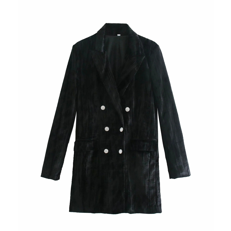 2021 New Black Velvet Blazer Women Winter Dress Ladies Officewear Double Breasted Elegant Long Sleeve Mini Dresses Sbyc
2021 New Black Velvet Blazer Women Winter Dress Ladies Officewear Double Breasted Elegant Long Sleeve Mini Dresses Sbyc