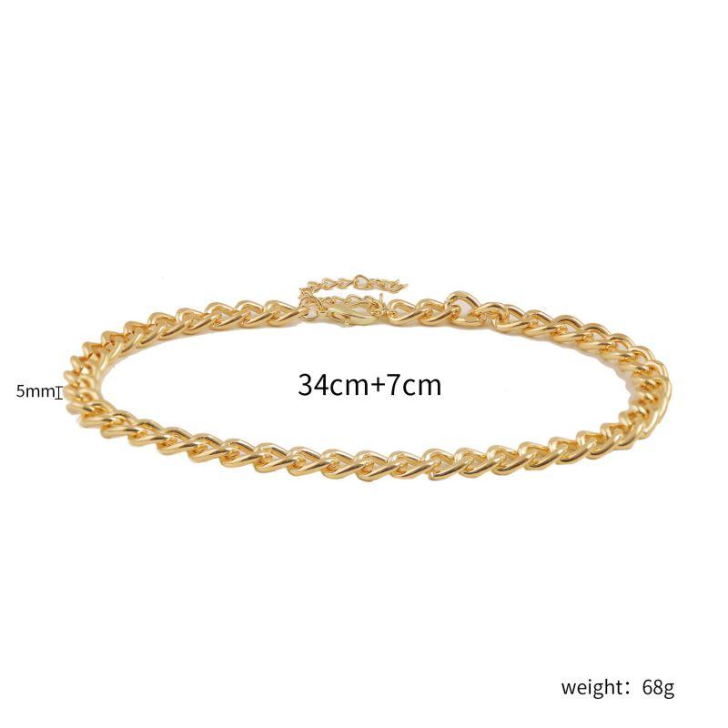 Chokers Punk Hip Hop Style Single Layer Thick Neckline Metal Chain Femininity Fashion Gold Color Alloy Necklace
Chokers Punk Hip Hop Style Single Layer Thick Neckline Metal Chain Femininity Fashion Gold Color Alloy Necklace