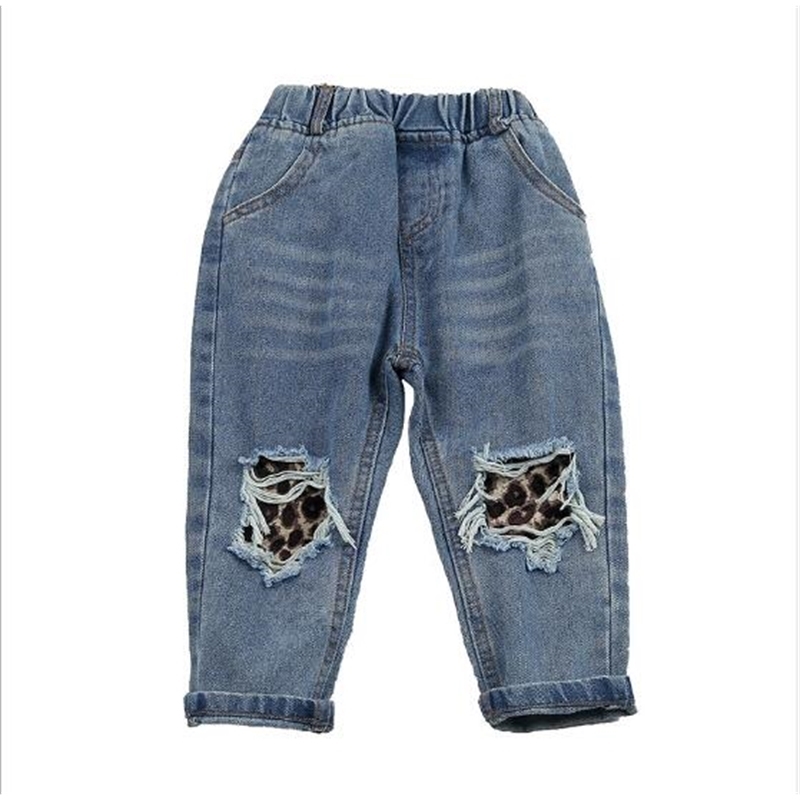 Arrival Spring Summer Baby Girls Ripped Jeans Children Kids Denim Pants Fashion Girls Pants 1- LJ201203