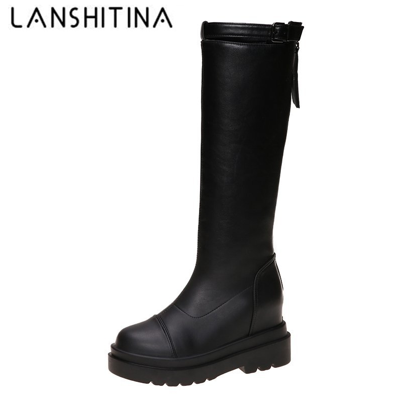 New Leather Winter Boots Women Fashion Long Boots Buckle Square Heels Knee High Woman Waterproof Platform Shoes Female 7cm, Black short style
New Leather Winter Boots Women Fashion Long Boots Buckle Square Heels Knee High Woman Waterproof Platform Shoes Female 7cm, Black short style