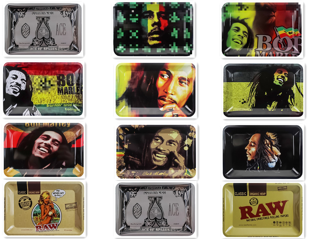 Rolling Metal Tray Bob Marley RAW Size 180*125*15mm Tobacco Cartoon Roll Tray Hand Roller Smoking Accessories Cigarettes tools
Rolling Metal Tray Bob Marley RAW Size 180*125*15mm Tobacco Cartoon Roll Tray Hand Roller Smoking Accessories Cigarettes tools