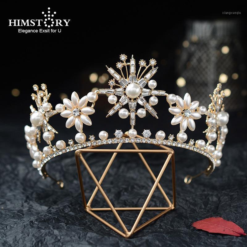 Himstory Luxurious Queen Pearl Flower Tiaras Crown Sparkling Woman Diadem Pageant Party Wedding Graguation Hair Accessories Clips & Barrette, Golden;silver
Himstory Luxurious Queen Pearl Flower Tiaras Crown Sparkling Woman Diadem Pageant Party Wedding Graguation Hair Accessories Clips & Barrette, Golden;silver