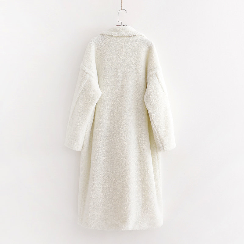 Autumn Winter Women Beige Teddy Coat Stylish Female Thick Warm Cashmere Jacket Casual Girls Streetwear 201112