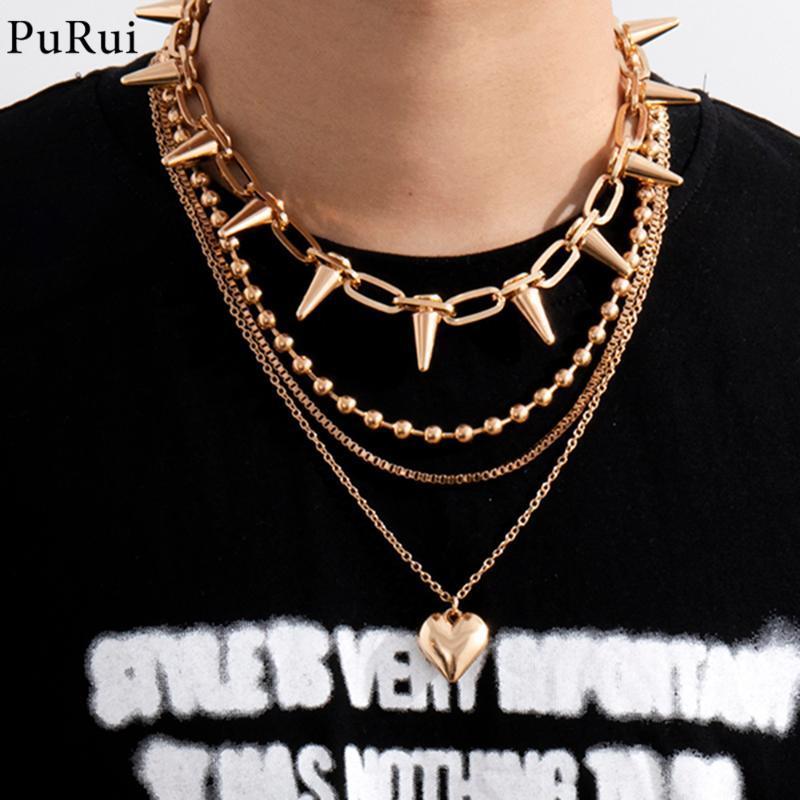 Punk Multi-Layers Love Heart Pendant Necklace for Women Girls Gothic Safety Spike Rivets Chunky Choker Necklace Hiphop Jewelry1
Punk Multi-Layers Love Heart Pendant Necklace for Women Girls Gothic Safety Spike Rivets Chunky Choker Necklace Hiphop Jewelry1