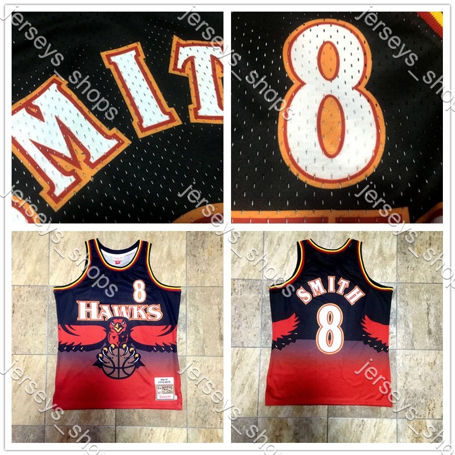 Mens Retro Atlanta Hawks Jerseys Red Smith 8 Mitchell & Ness 1996/97 Stitched Hardwoods Classics Shirts Swingman camisetas, Black;red
Mens Retro Atlanta Hawks Jerseys Red Smith 8 Mitchell & Ness 1996/97 Stitched Hardwoods Classics Shirts Swingman camisetas, Black;red