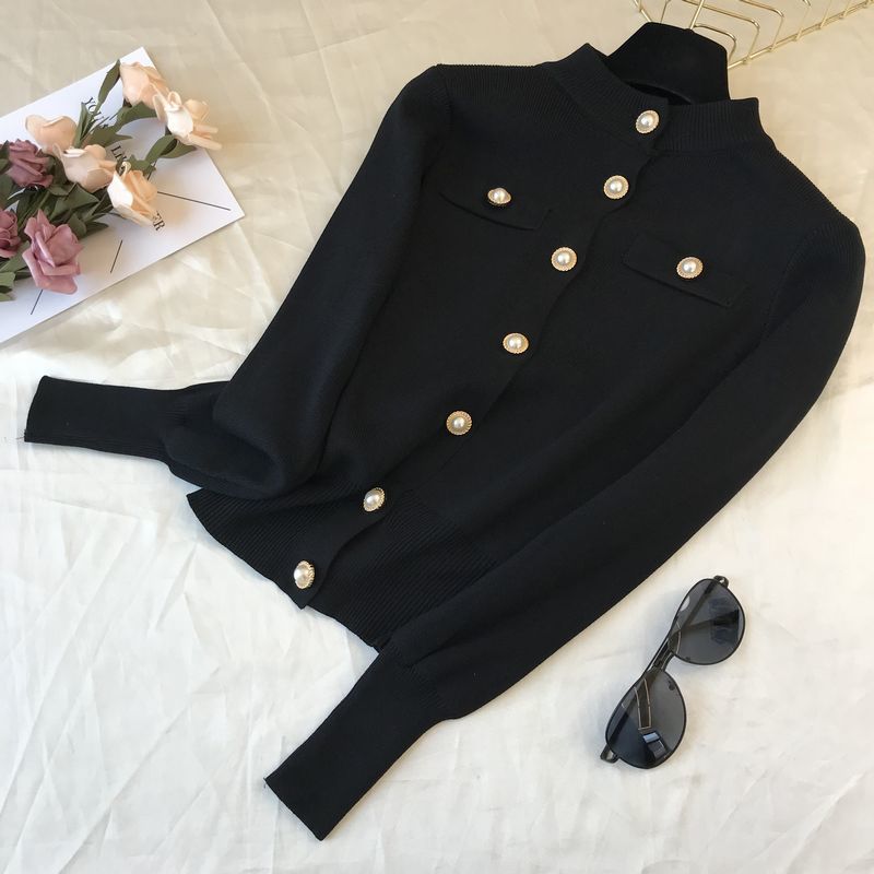 asual Autumn winter Women thick Sweater Pullovers long sleeve button o-neck chic Sweater Female Slim knit top soft jumper 200930