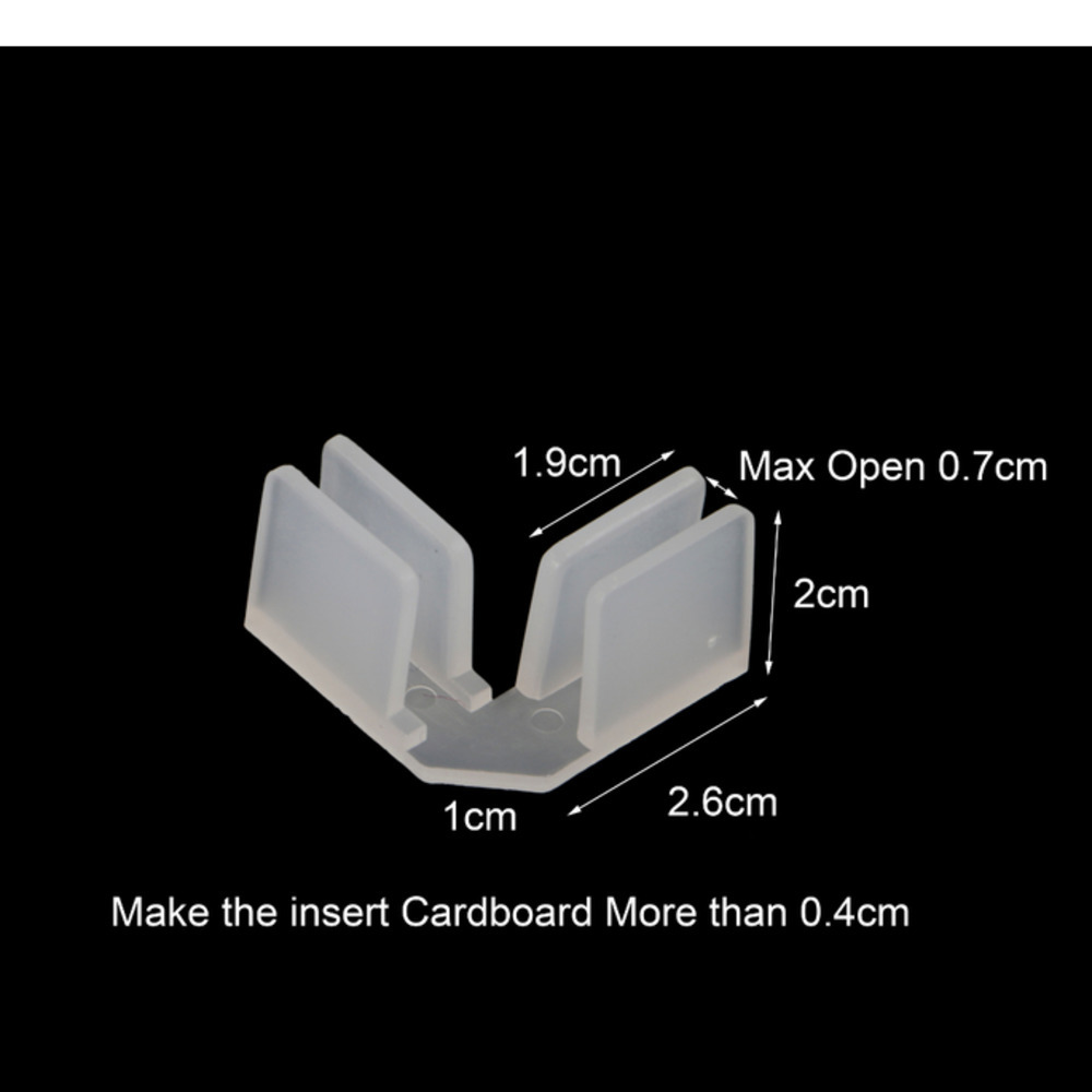 Plastic Cross Square 90 Degree Sleeve Over Paper Box Glass Shelf Connector Clamp Junction