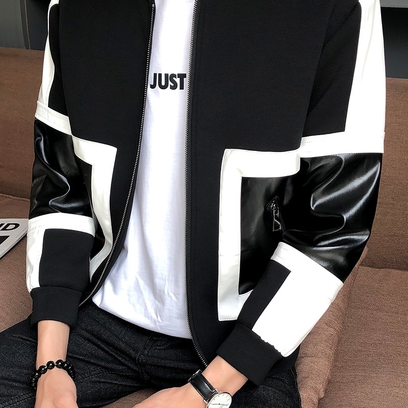 Splice Men's Leather Jacket Jaqueta De Couro Masculinamens Erkek Deri Mont Leather Jackets Coats Motorcycle Leather Jacket Men 201119