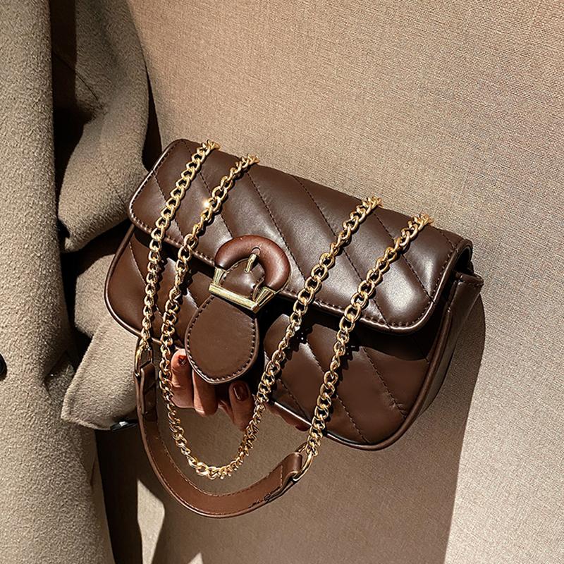 Fashion Design Women Crossbody Bags 2021 New Soft Leather Female Purse and Handbags Ladies Shoulder Messenger Bags, Black