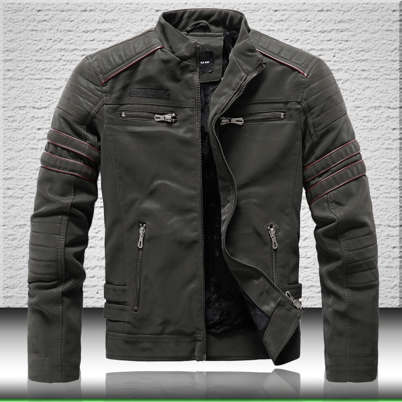 Men's Fashion Leather Jacket 2020 New Back Embroidery Motorcycle Leather Jacket Men Thick Bomber Jackets Coats Biker Jacket, Kh8809 armygreen
Men's Fashion Leather Jacket 2020 New Back Embroidery Motorcycle Leather Jacket Men Thick Bomber Jackets Coats Biker Jacket, Kh8809 armygreen