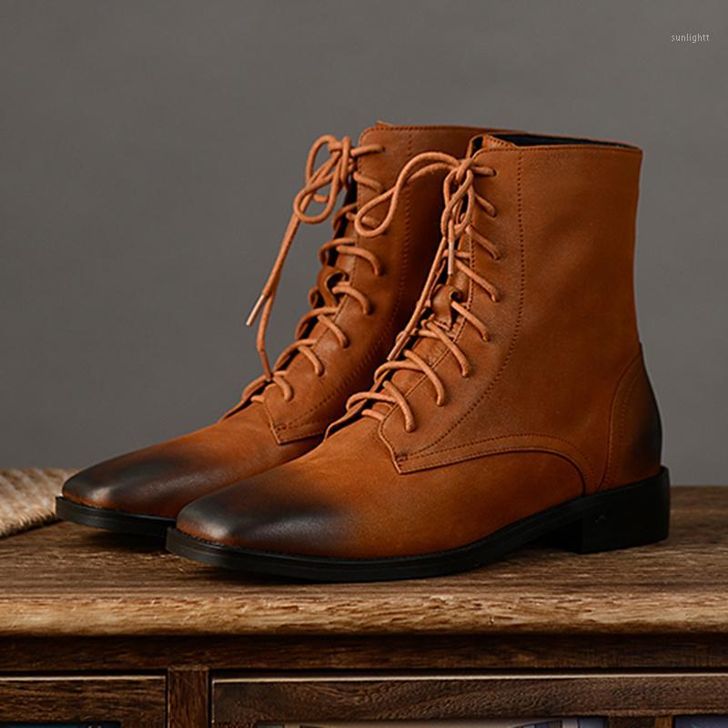 Fashion Women Boots Genuine Leather Lace Up Ladies Ankle Boots Handmade Soft Leather Autumn Basic Shoes Woman 2020 Autumn1, Black
Fashion Women Boots Genuine Leather Lace Up Ladies Ankle Boots Handmade Soft Leather Autumn Basic Shoes Woman 2020 Autumn1, Black