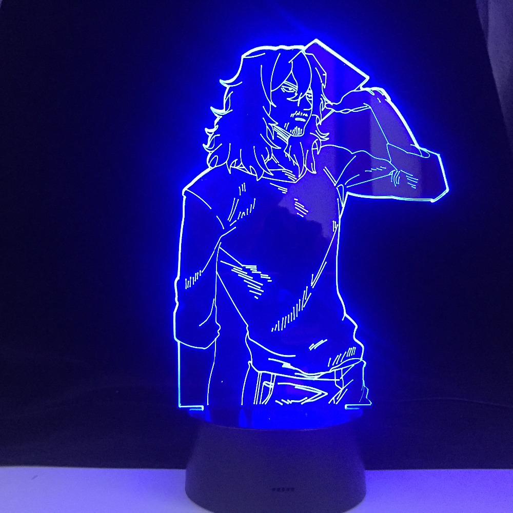 SHOTA AIZAWA MY HERO ACADEMIA 3D Acrylic LED Night Light 7 Color Change Touch Desk Table Lamp Kids Christmas Gift