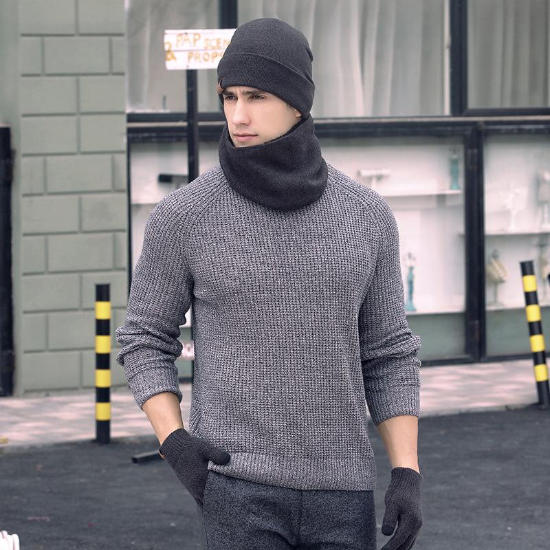 2020 new men's hat, scarf, gloves three piece set, autumn and winter knitted wool warm thickened Bib suit, warm supplies 
2020 new men's hat, scarf, gloves three piece set, autumn and winter knitted wool warm thickened Bib suit, warm supplies
