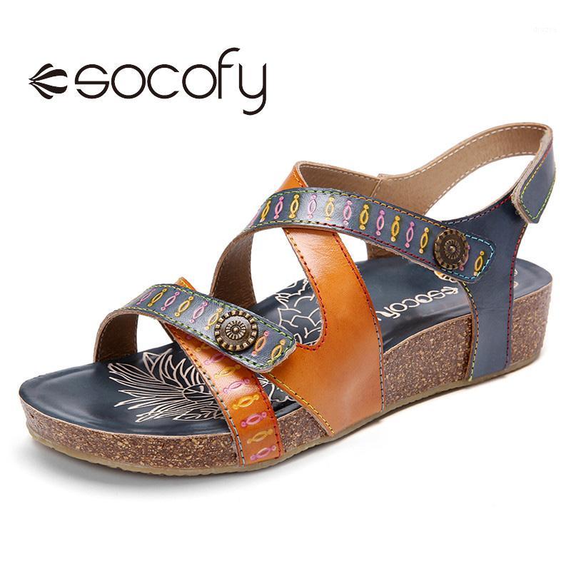 SOCOFY Women Retro Bohemia Style Sandals Leather Hook Loop Casual Outdoor Beach Shoes Slingbacks Non-slip Flat Sandals 20201, Blue
SOCOFY Women Retro Bohemia Style Sandals Leather Hook Loop Casual Outdoor Beach Shoes Slingbacks Non-slip Flat Sandals 20201, Blue