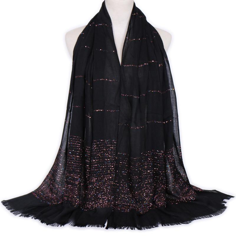 Scarves 2021 Cotton Plain Lurex Fringe Shawl Trendy Long Muslim Glitter Turban Wrap Hijab Muffler 12 Color
Scarves 2021 Cotton Plain Lurex Fringe Shawl Trendy Long Muslim Glitter Turban Wrap Hijab Muffler 12 Color