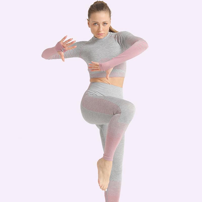 Seamless Women Yoga Set Long Sleeve Top Shirt High Waist Gym Leggings Sport Outfit Fitness Wear Tight Yoga Suit 6 Colors1, Black pants
Seamless Women Yoga Set Long Sleeve Top Shirt High Waist Gym Leggings Sport Outfit Fitness Wear Tight Yoga Suit 6 Colors1, Black pants