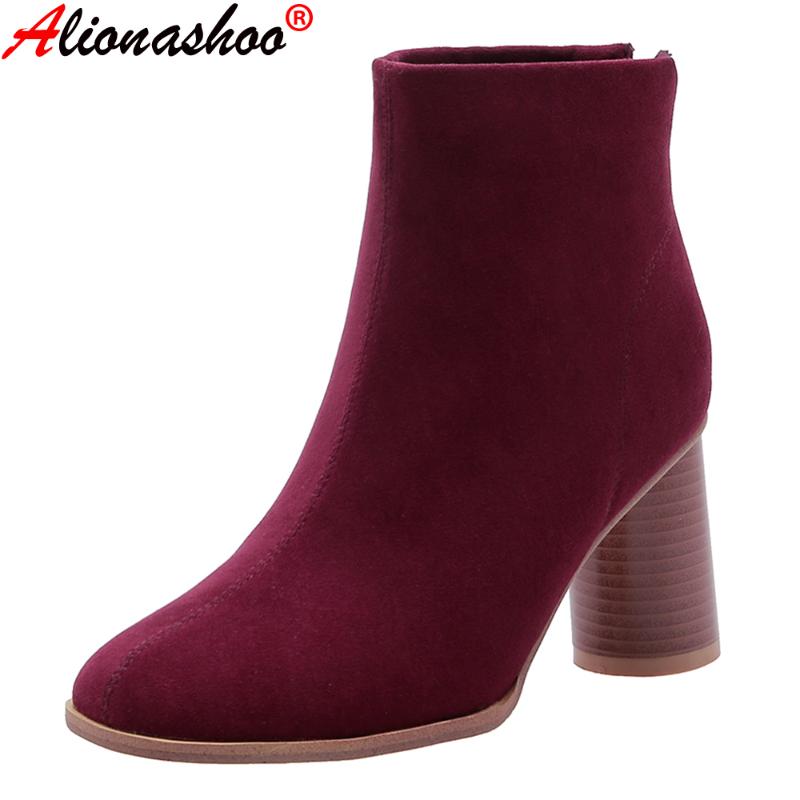 Large Sizes Women Boots Fashion Flock Round Toe High Heels Women's Shoes Sexy Autumn Winter Ankle Boots female Botas Mujer 17 48, Beige
Large Sizes Women Boots Fashion Flock Round Toe High Heels Women's Shoes Sexy Autumn Winter Ankle Boots female Botas Mujer 17 48, Beige