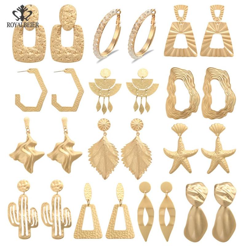 ROYALBEIER Gold Geometric Zinc Alloy Drop Earring Big Metal Punk Style Exaggerated Earrings for Women Party Jewelry Wholesale
ROYALBEIER Gold Geometric Zinc Alloy Drop Earring Big Metal Punk Style Exaggerated Earrings for Women Party Jewelry Wholesale