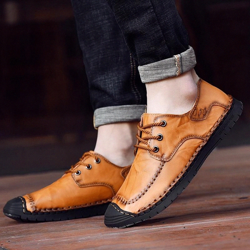Men Shoes Spring Autumn Casual imitation genuine leather Flat Shoes Lace-up handmade sewing Male tenis masculino adulto shoes #dp2u
Men Shoes Spring Autumn Casual imitation genuine leather Flat Shoes Lace-up handmade sewing Male tenis masculino adulto shoes #dp2u