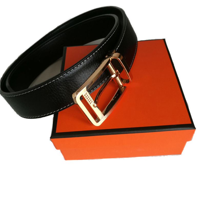 New Fashion Men Business Belts Ceinture Smooth Gold Silver Buckle Genuine Leather Belt For Women Waist belt With Box Free Shipping, With orange box
New Fashion Men Business Belts Ceinture Smooth Gold Silver Buckle Genuine Leather Belt For Women Waist belt With Box Free Shipping, With orange box