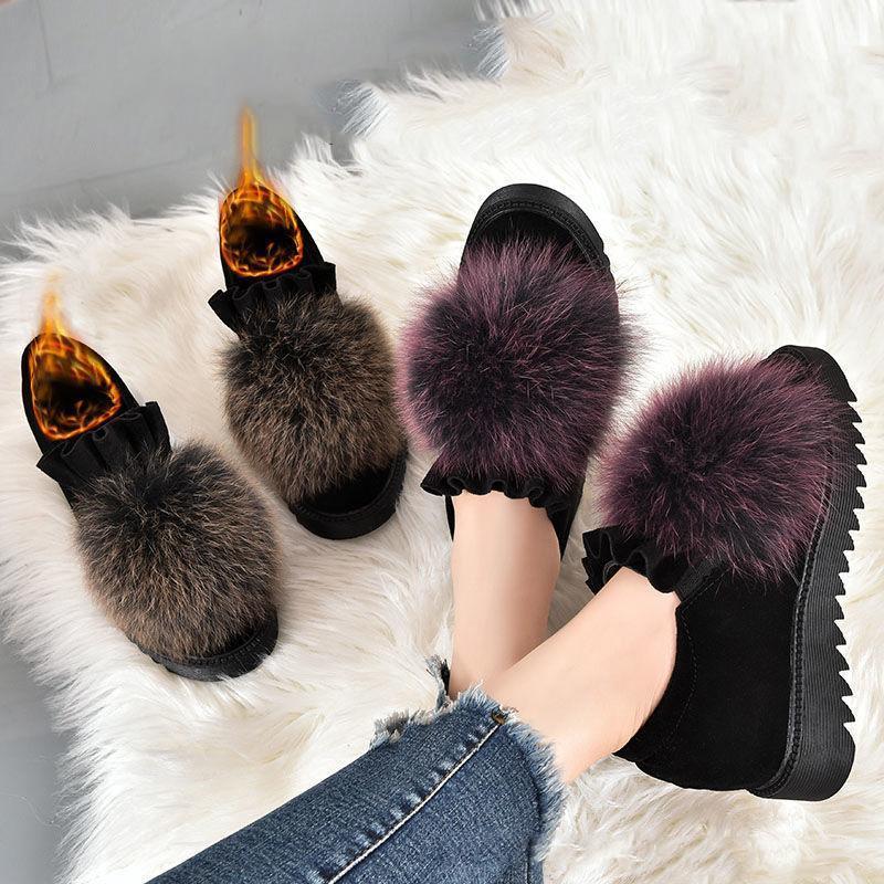 Women's new versatile Plush fur one foot soybean shoes anti slip thick soled cotton shoes heels for women wedge sneakers1, Khaki
Women's new versatile Plush fur one foot soybean shoes anti slip thick soled cotton shoes heels for women wedge sneakers1, Khaki