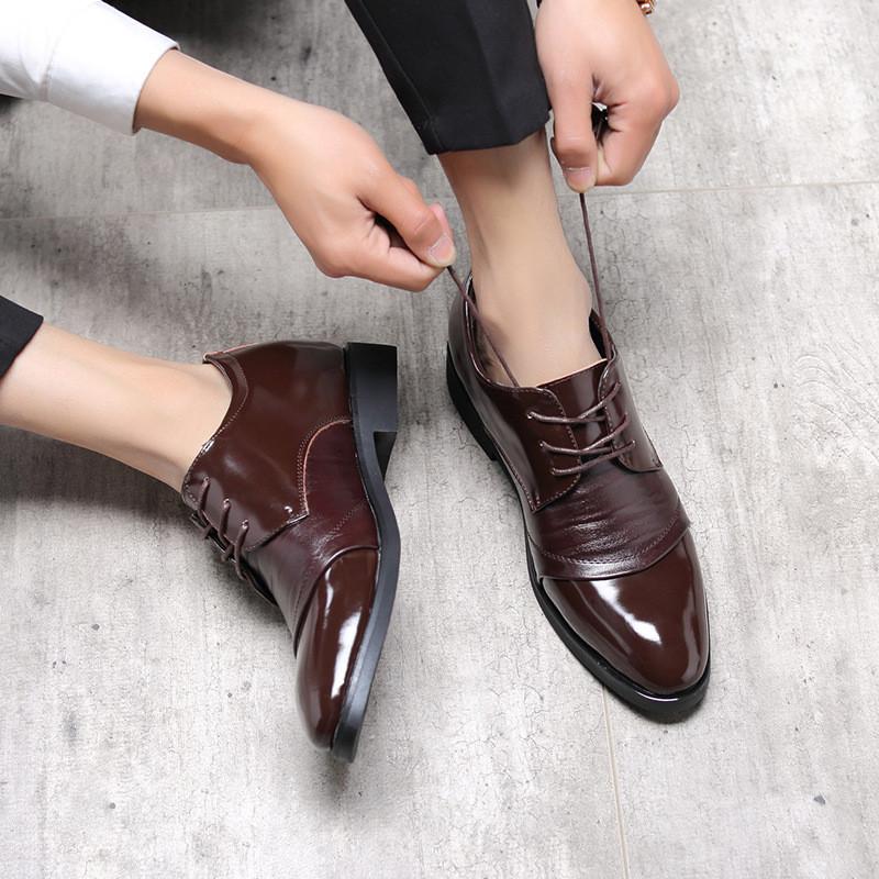 Hidden Heels 6CM Genuine Leather Men Shoes Formal Brown Dress Shoes Men Lace Up Fashion Elegant Man Wedding Oxford Homens, Black
Hidden Heels 6CM Genuine Leather Men Shoes Formal Brown Dress Shoes Men Lace Up Fashion Elegant Man Wedding Oxford Homens, Black