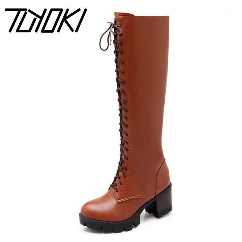 Tuyoki 2020 Brand Knee High Boots Women Winter Warm Fur Cross Strap Platform Shoes Women Knight High Heel Booties Size 34-431, Brown
Tuyoki 2020 Brand Knee High Boots Women Winter Warm Fur Cross Strap Platform Shoes Women Knight High Heel Booties Size 34-431, Brown
