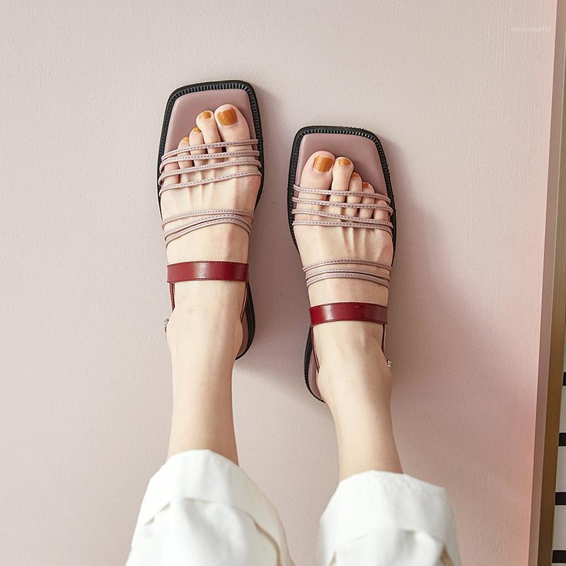 Summer 2020 leather thick bottom muffin casual wild sandals square head retro color matching heel sandals Z8641, Purple
Summer 2020 leather thick bottom muffin casual wild sandals square head retro color matching heel sandals Z8641, Purple