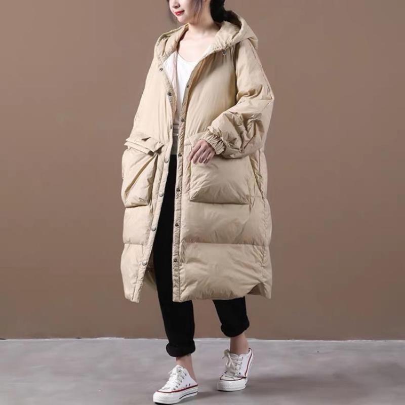 Fluffy down coats Winter Literary retro loose warm duck down coat female oversized single breasted thick warm parkas F1946, Black
Fluffy down coats Winter Literary retro loose warm duck down coat female oversized single breasted thick warm parkas F1946, Black