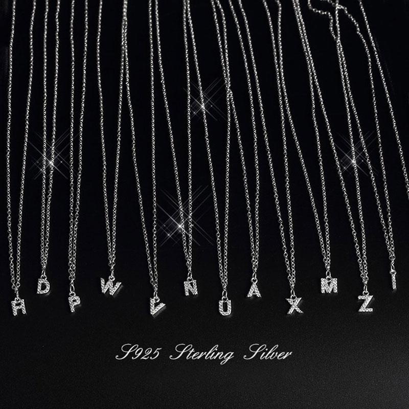 Anenjery ins Full Zircon A~Z 26 English Letters Pendants Necklaces For Women 925 Sterling Silver Necklaces Chain S-N364
Anenjery ins Full Zircon A~Z 26 English Letters Pendants Necklaces For Women 925 Sterling Silver Necklaces Chain S-N364