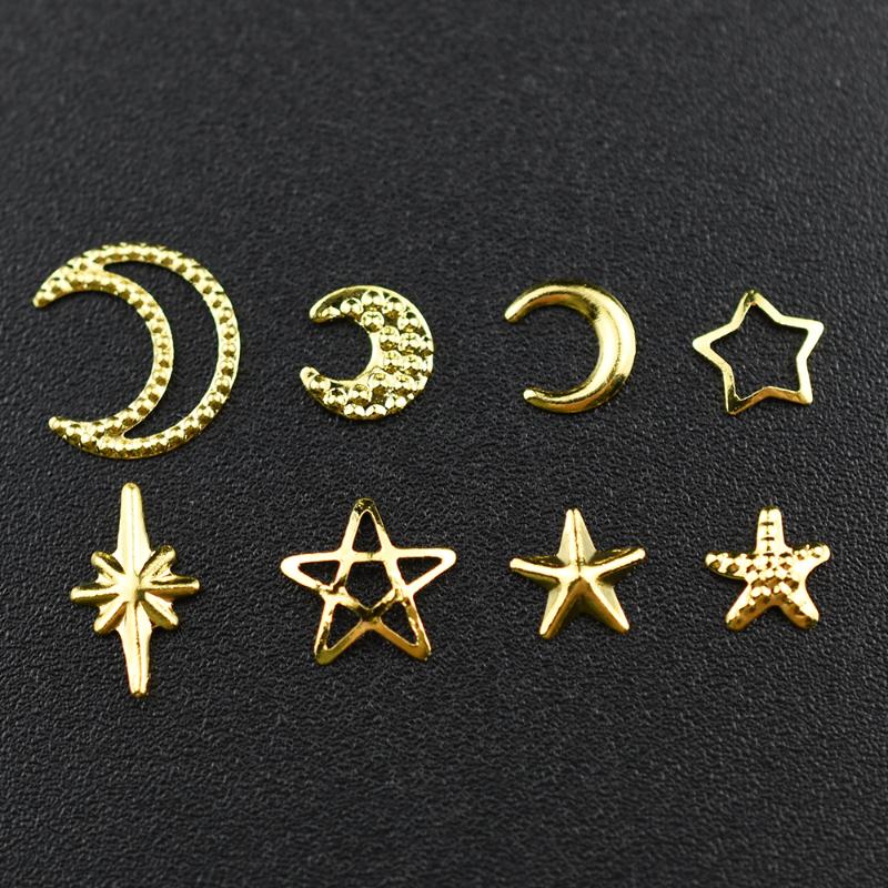 100Pcs Gold Star Moon Nail Glitter Charms Metal Slice Rivet DIY 3D Flat Back Nail Art Decorations Nails Jewelry Accessories
100Pcs Gold Star Moon Nail Glitter Charms Metal Slice Rivet DIY 3D Flat Back Nail Art Decorations Nails Jewelry Accessories