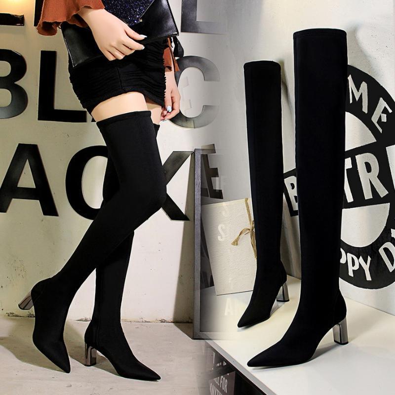 Autumn and Winter Women Shoes Female Boots Black Sexy Over-the-Knee Stretch Fabric Boots with Zip 2 Style Lining1, Black a lining
Autumn and Winter Women Shoes Female Boots Black Sexy Over-the-Knee Stretch Fabric Boots with Zip 2 Style Lining1, Black a lining