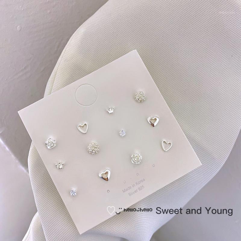 Stud S925 Pearl Camellia Earrings Set Combination Exquisite And Small Temperament Korean INS Female Trend
Stud S925 Pearl Camellia Earrings Set Combination Exquisite And Small Temperament Korean INS Female Trend