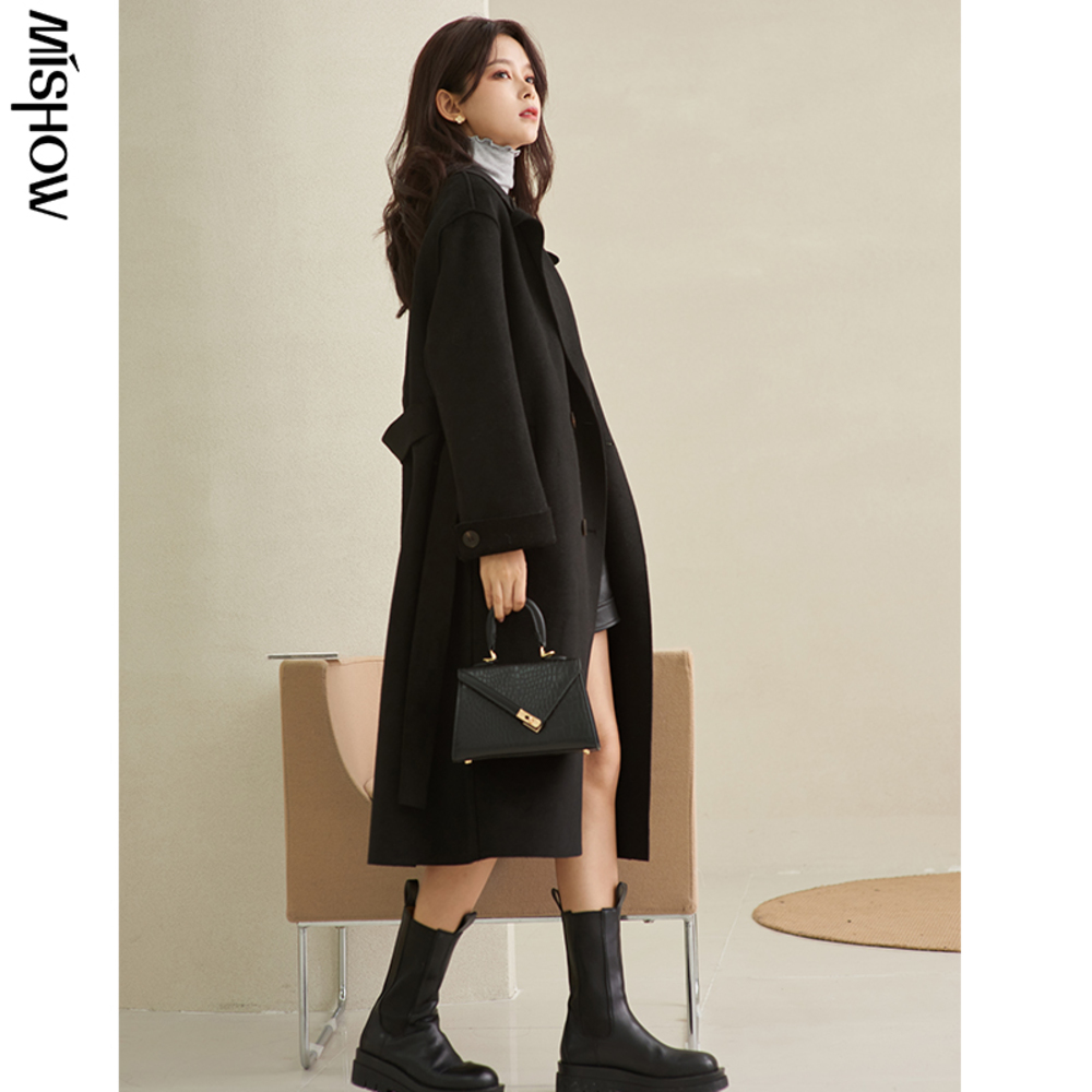 Double-faced Woolen Coats MISHOW 2020 Winter Blends Warm Coat For Women Long Office Lady Outerwear Female Jacket MX20D9735, Tan;black
Double-faced Woolen Coats MISHOW 2020 Winter Blends Warm Coat For Women Long Office Lady Outerwear Female Jacket MX20D9735, Tan;black