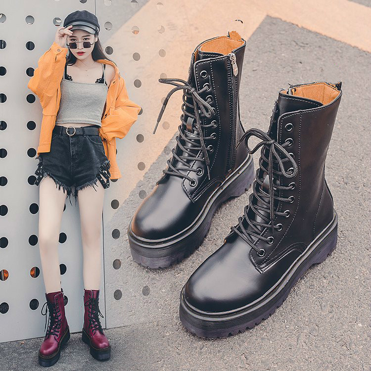 Zipper Fashion Flat Platform High-heeled Plutonium Leather Lace Up to Women's White Female Shoes Military Boots Mujer 70ti
Zipper Fashion Flat Platform High-heeled Plutonium Leather Lace Up to Women's White Female Shoes Military Boots Mujer 70ti