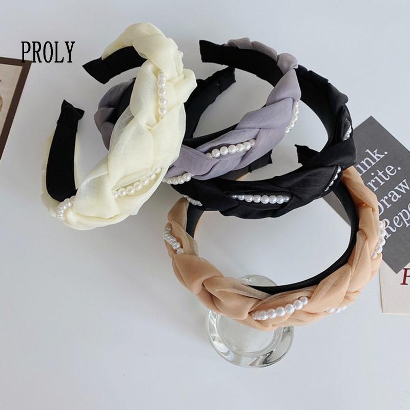 PROLY New Fashion Women Hairband Soft Cross Knot Braid Turban Beaded Pearls Headband Adult Wide Side Headwear Hair Accessories
PROLY New Fashion Women Hairband Soft Cross Knot Braid Turban Beaded Pearls Headband Adult Wide Side Headwear Hair Accessories