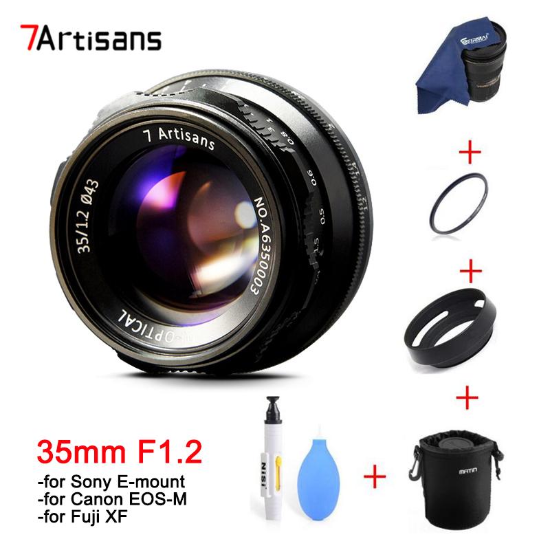 7artisans 35mm F1.2 Prime Lens Manual Focus for Canon EOS-M for Sony E-mount Fuji XF APS-C Mirrorless Cameras Fixed Lens
7artisans 35mm F1.2 Prime Lens Manual Focus for Canon EOS-M for Sony E-mount Fuji XF APS-C Mirrorless Cameras Fixed Lens