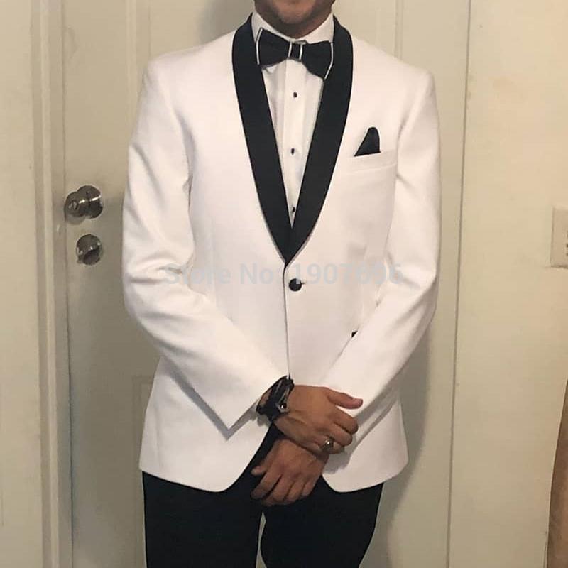 White Groom Tuxedos for Wedding Party Slim fit Mens Suit with Shawl Lapel Two Piece Male Suit Jacket Pants Prom Latest Style, Same as image
White Groom Tuxedos for Wedding Party Slim fit Mens Suit with Shawl Lapel Two Piece Male Suit Jacket Pants Prom Latest Style, Same as image