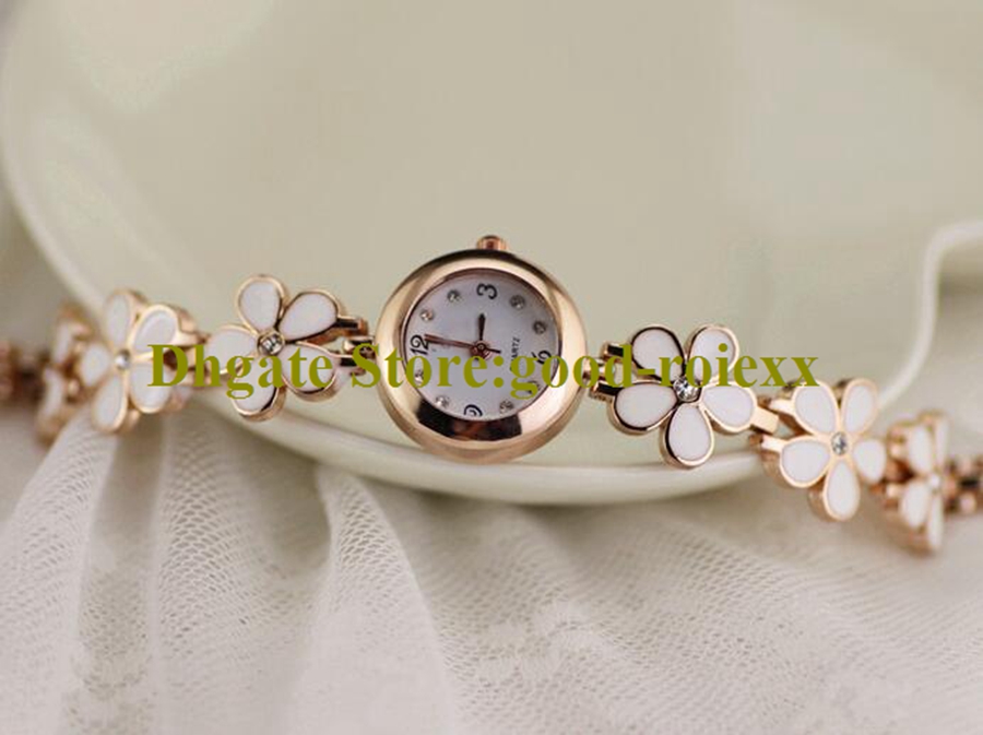 Amazing Casual Fashion Woman's Petal Bracelet Watch Ladies Bling Rhinestone Mineral glass Watches Ladys Girls Quartz Wristwatches AA00215, White
Amazing Casual Fashion Woman's Petal Bracelet Watch Ladies Bling Rhinestone Mineral glass Watches Ladys Girls Quartz Wristwatches AA00215, White
