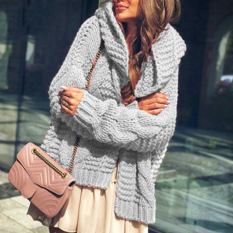 women sweater winter fashion cardigan sweater coat europe and america women solid color knitted sweaters womens hooded sweatshirt size s-4xl, White;black
women sweater winter fashion cardigan sweater coat europe and america women solid color knitted sweaters womens hooded sweatshirt size s-4xl, White;black