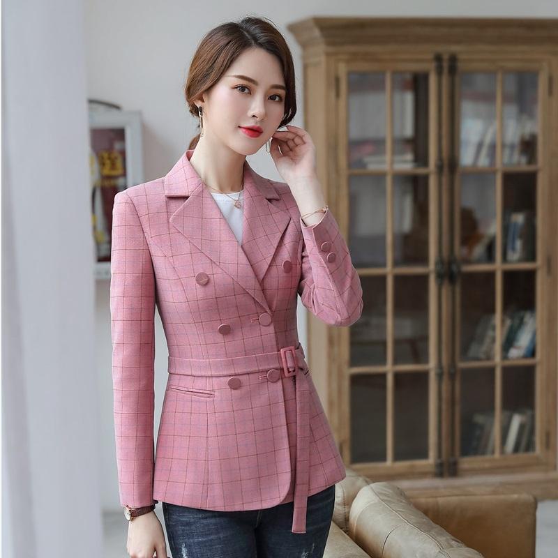 High Quality Fabric Novelty Pink Plaid Formal Blazers and Jackets Coat Double Breasted With Belt Ladies Tops Outwear Blaser, Brown plaid
High Quality Fabric Novelty Pink Plaid Formal Blazers and Jackets Coat Double Breasted With Belt Ladies Tops Outwear Blaser, Brown plaid